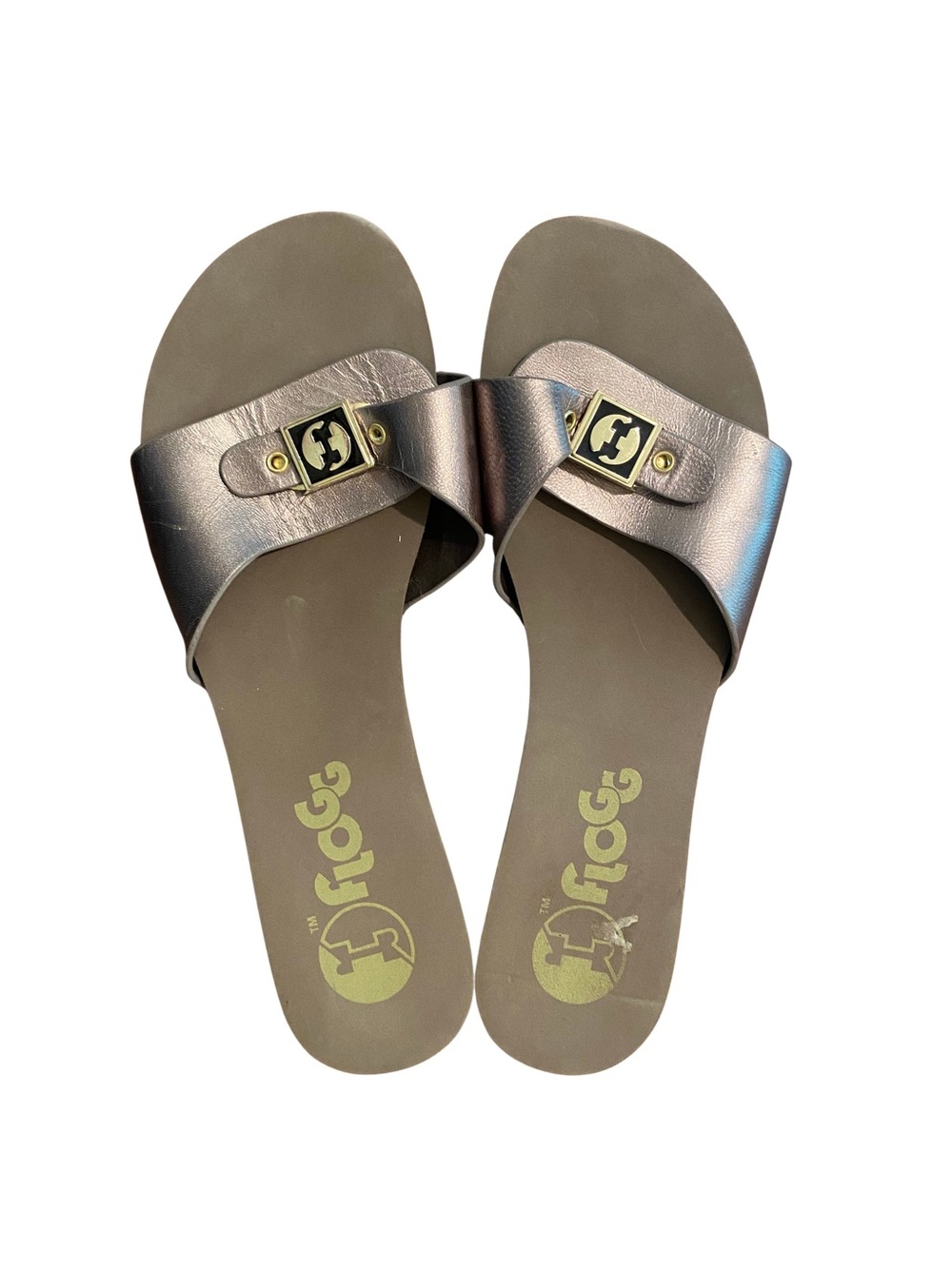 Flogg leather “Malibu” silver clogs